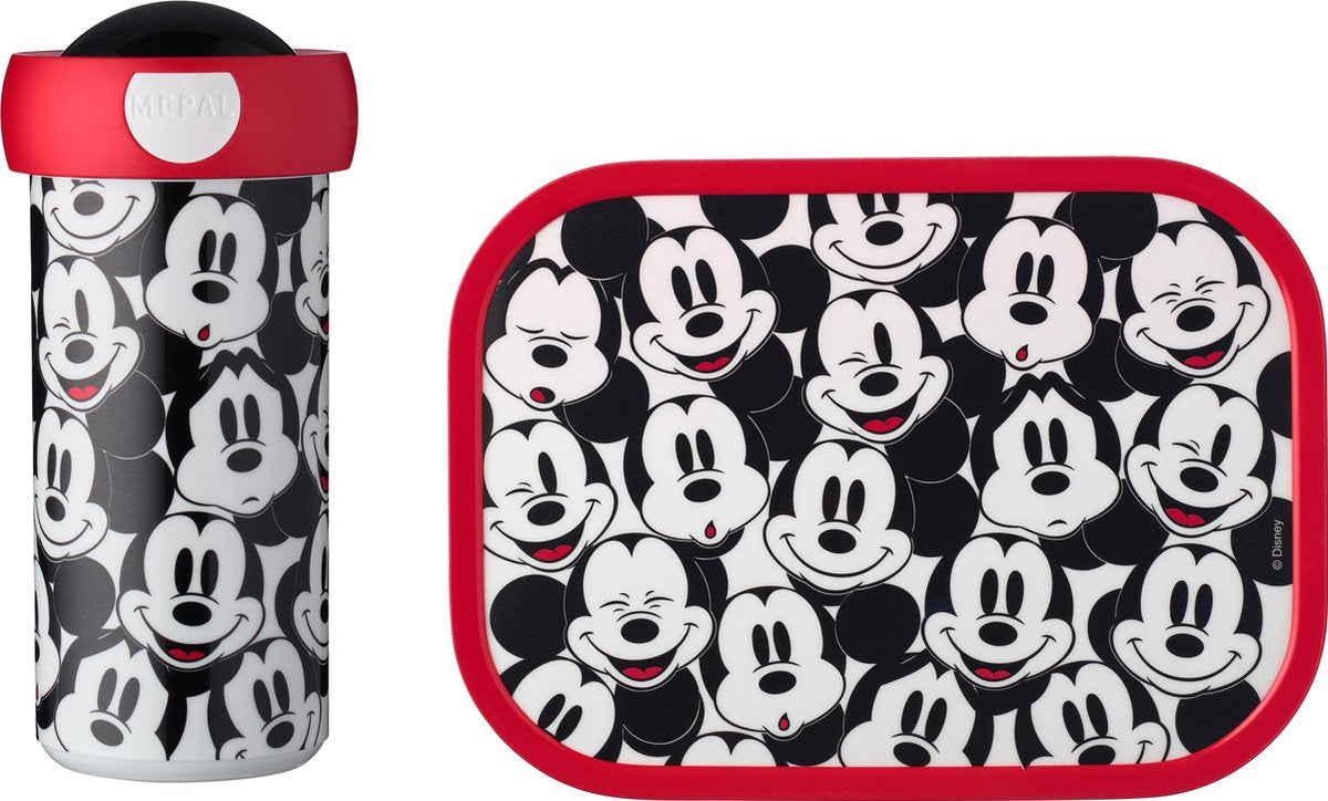 Mepal – Lunchset campus (sb + lb) – schoolbeker en broodtrommel voor kinderen – Mickey Mouse – bento box - lekvrij