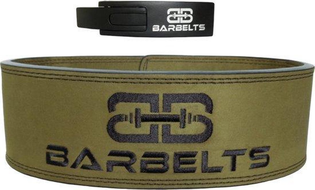 Barbelts Lever belt groen - powerlift riem - M