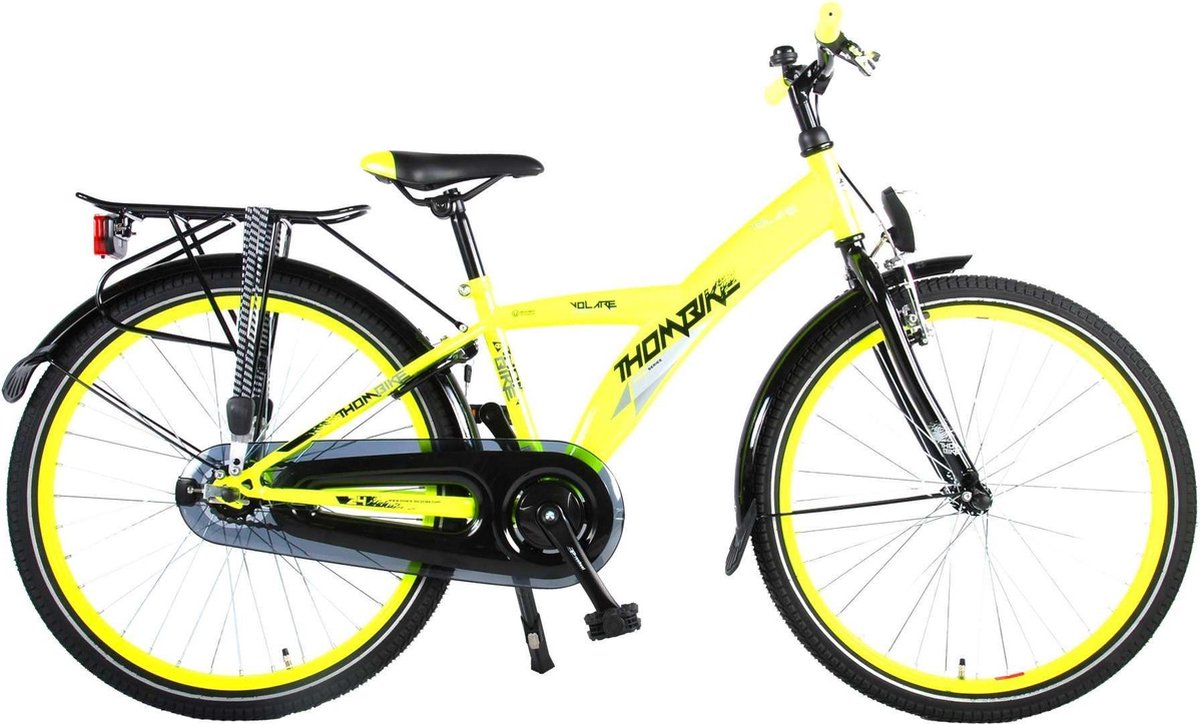 Volare Thombike City Kinderfiets - Jongens - 24 inch - Neon Geel