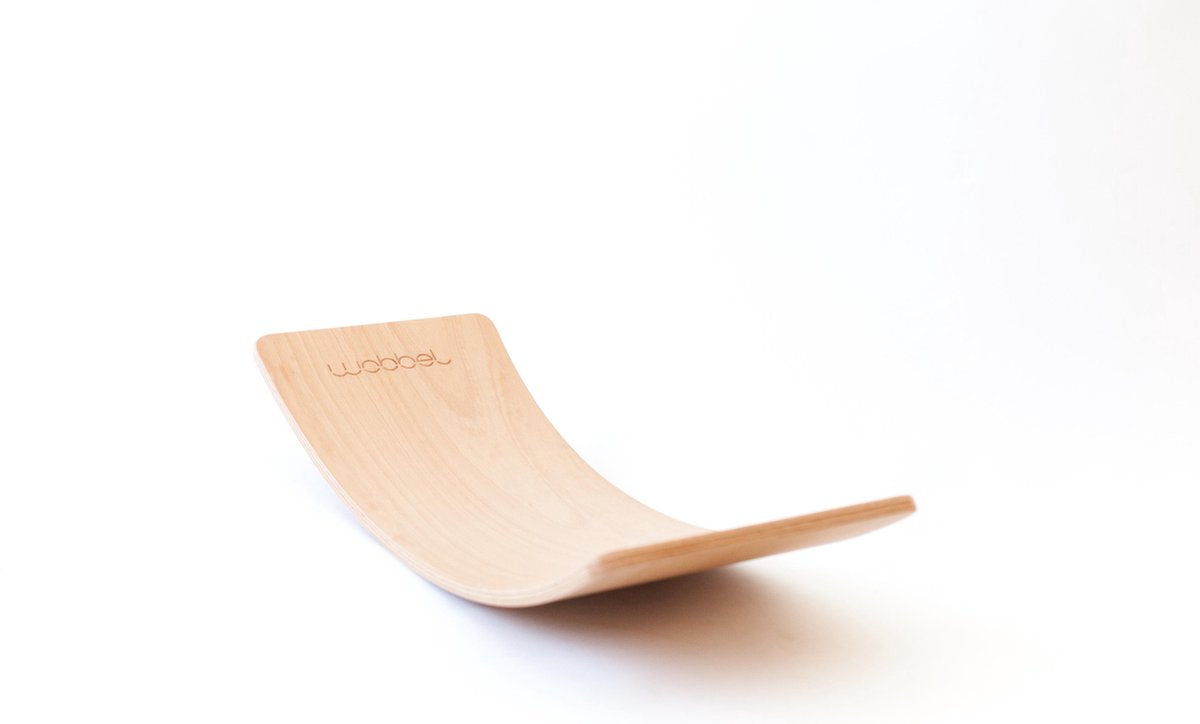 Wobbel Starter Zonder vilt - Houten balance board van 70 centimeter - Geschikt voor 0 tot 3 jaar