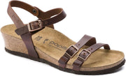 Papillio Lana Dames Sandalen met sleehak - Cognac - Maat 38