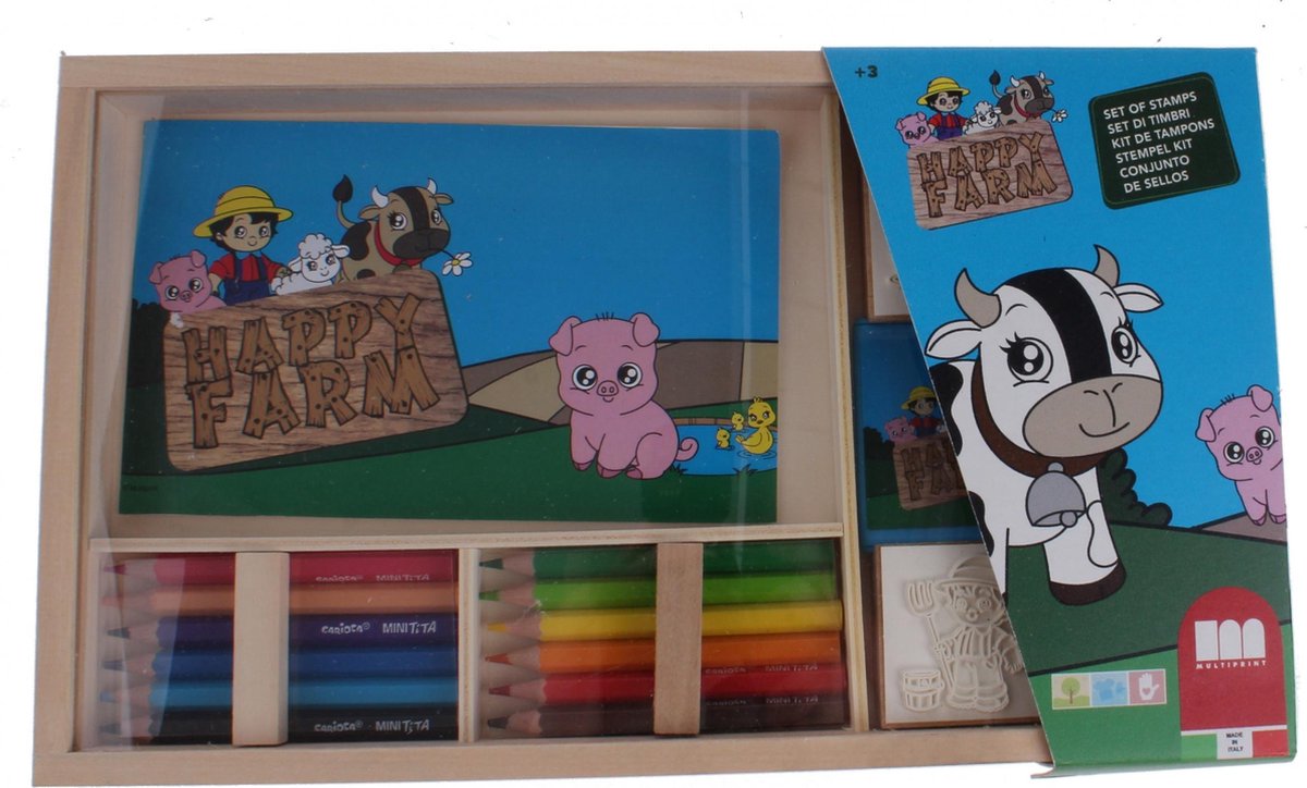 Multiprint Happy Farm Kleurset 19-delig