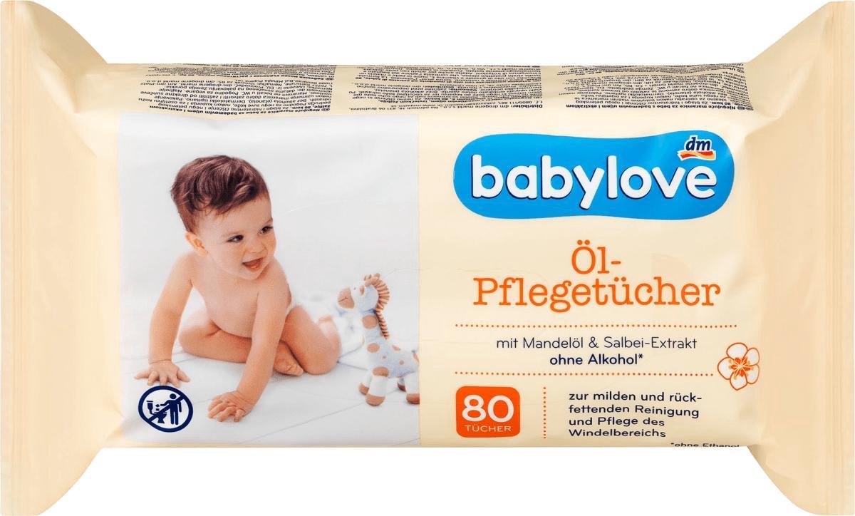 babylove Billendoekjes - Oliedoekjes met amandelolie en salie-extract - 80 stuks