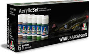 Italeri - Acrylset 6 St Wwii Usaac Aircraft (Ita438ap) - modelbouwsets