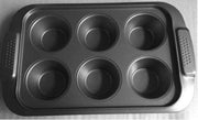 YILTEX – Muffinvorm – Bakvorm – Anti Aanbaklaag  - 6Stuks Muffins - 31.5x19.5x3.4cm