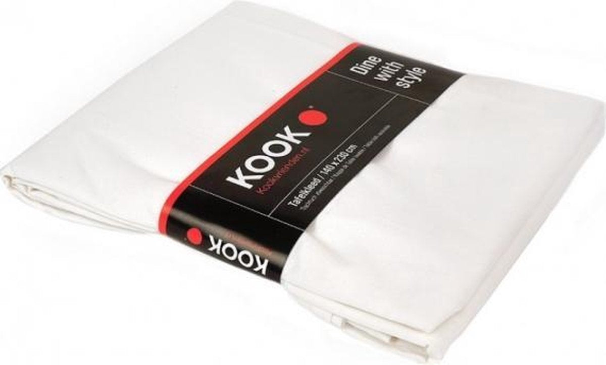 KOOK Coated Chambray Tafelkleed 140 x 230 cm - wit