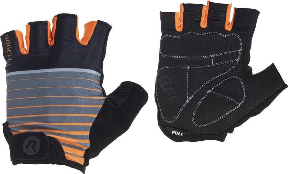 Rogelli Wielerhandschoen Hero Zwart/Oranje L