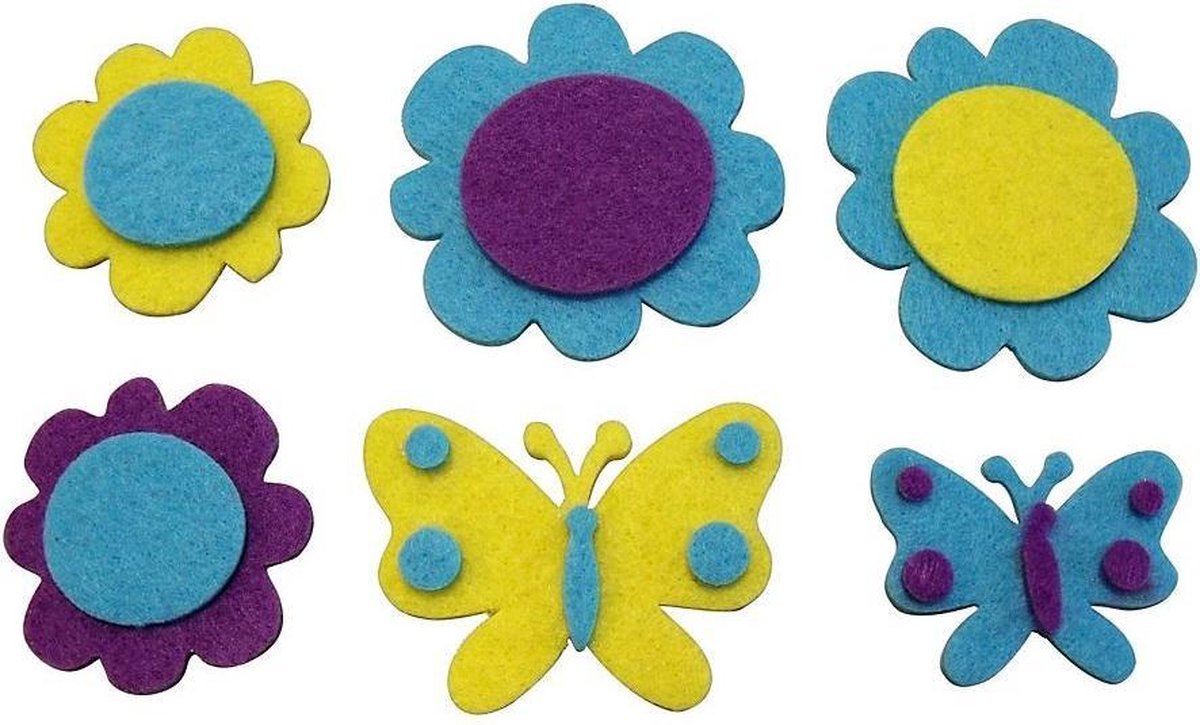 Slammer Viltstickers Bloemen