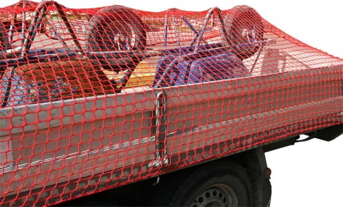 Afdeknet 250x400cm Maas 40mm Pp Rood