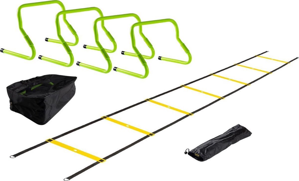 VirtuFit bundel: 4 Verstelbare Horden + Tas + Speed Ladder