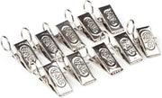10 Stuks - Gordijn clips - RVS - Gordijnhaakjes - Gordijnhaken - Haakjes voor handdoeken