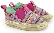 Donkerroze espadrilles babyslofjes van Shoesme maat 22