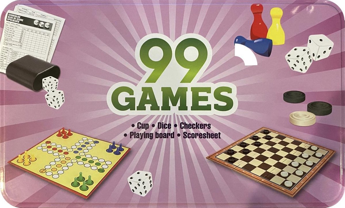 99 in 1 Games box - Spellendoos - Schaken - Dammen - 99 DELIG