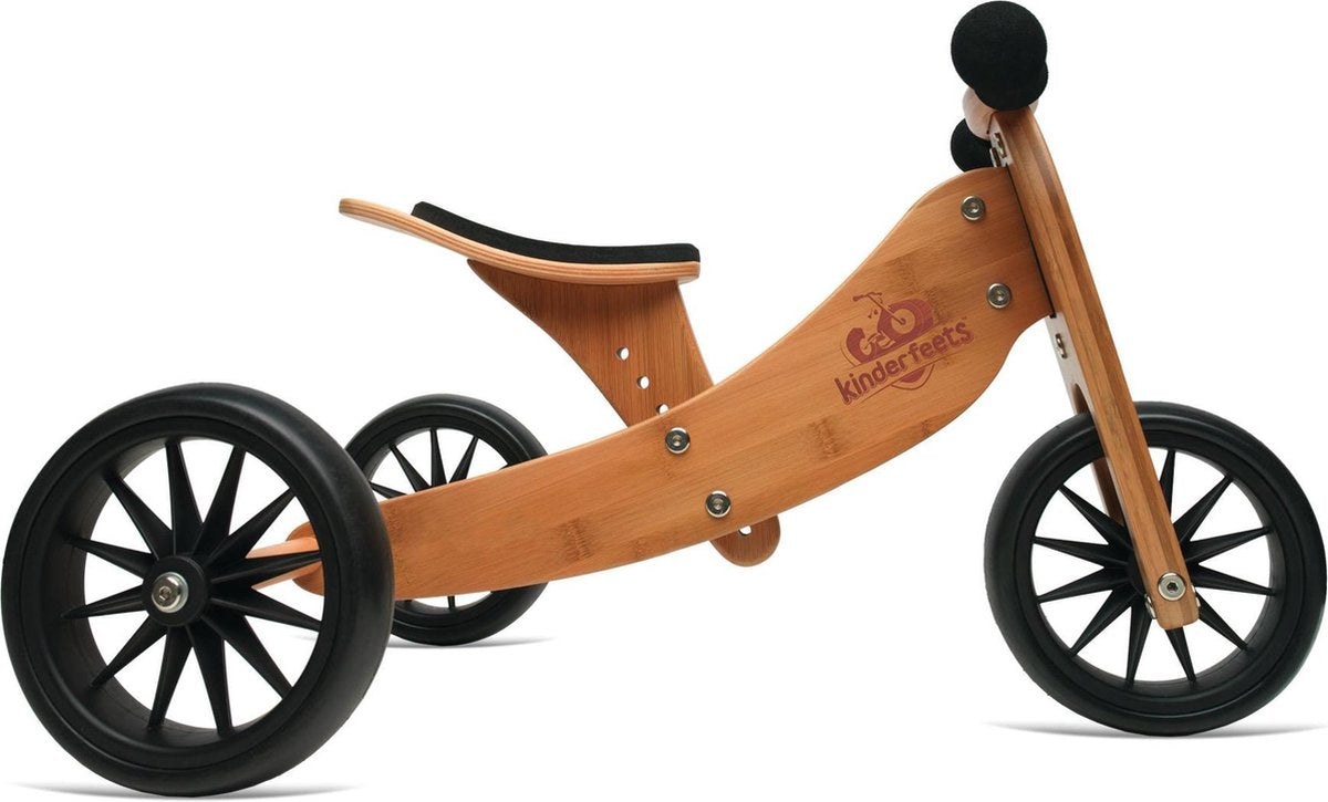 Kinderfeets - Houten driewieler Loopfiets - Tiny Tot 2-in-1 - Bamboo