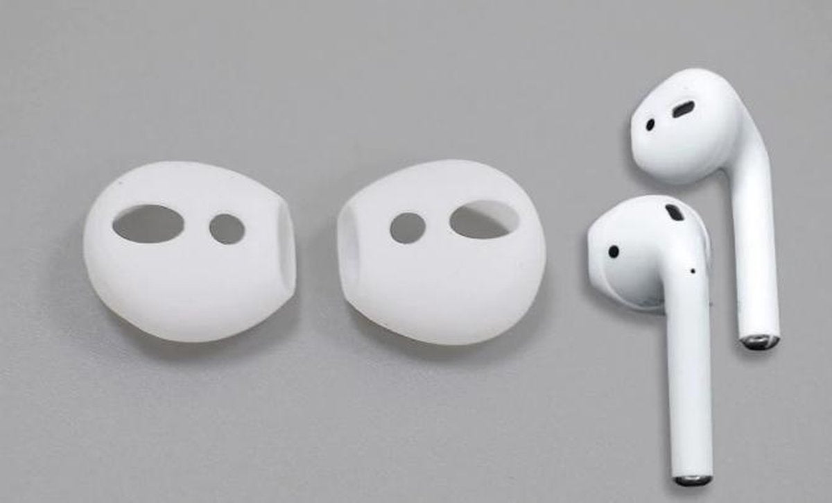 3 Paar Airpods Siliconen Beschermhoesjes - Ear Tips - Anti Slip Airpods - Airpods Comfortabel - Oor Tips - Wit