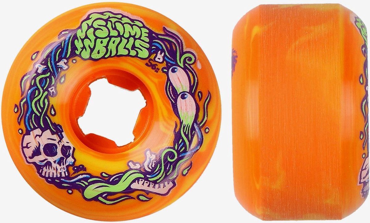 Santa Cruz 56mm Greetings Speed Balls 99A skateboardwielen yellow orange