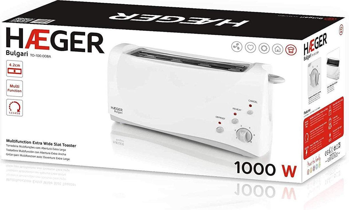 Broodrooster Haeger Bulgari Multifunctioneel 1000 W
