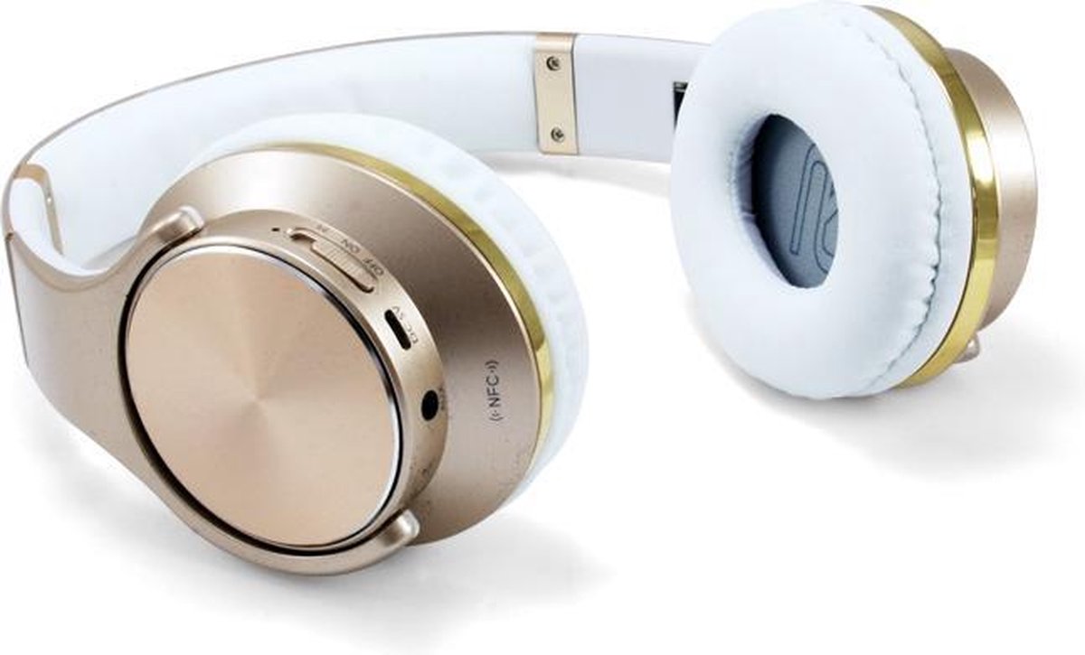 Conceptronic CHSPBTNFCSPKG hoofdtelefoon/headset Hoofdband Goud