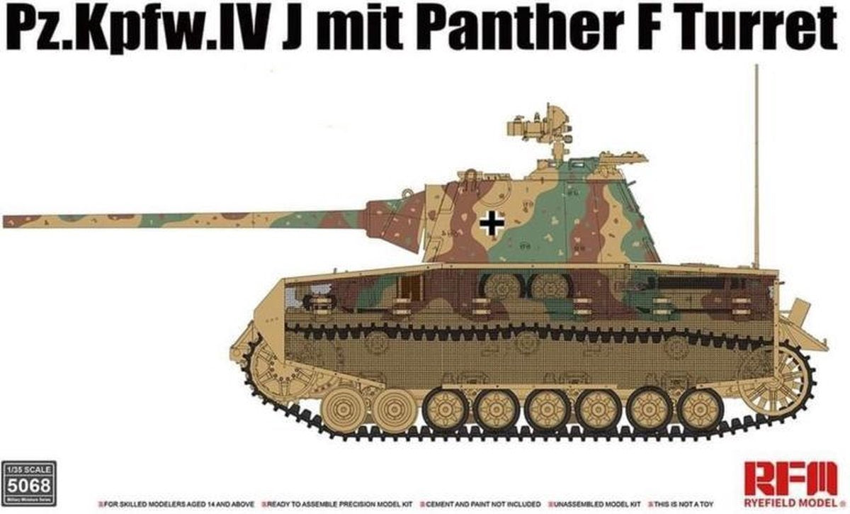 Rye Field Model | 5068 | Pz.Kpfw.IV J mit Panther F Turret | 1:35