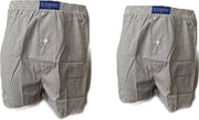 Embrator 2-stuks mannen Boxershort geweven katoen wit/grijs/zwart 3XL