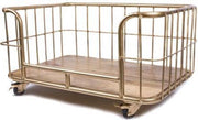 Lex & max metal wire basket hondendivan  75x50cm gold