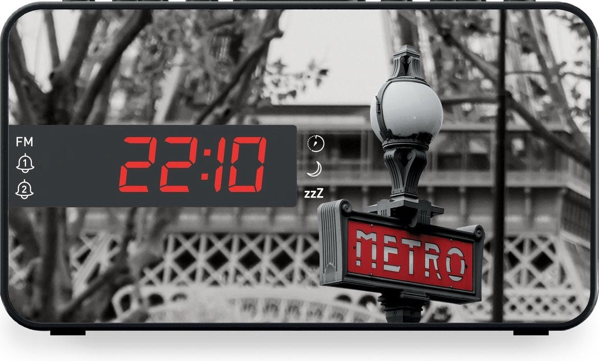 Bigben RR15METRO Wekkerradio met LED Display - Parijs Metro