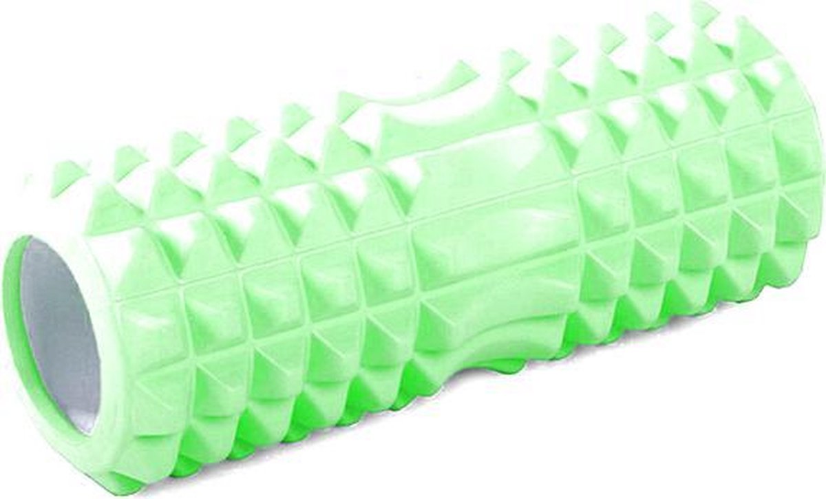 Duo Bakkersport - Licht Groen - Grid Grote Foam Roller - 33 cm - Yoga Roller - Foamroller - Massage Fascia
