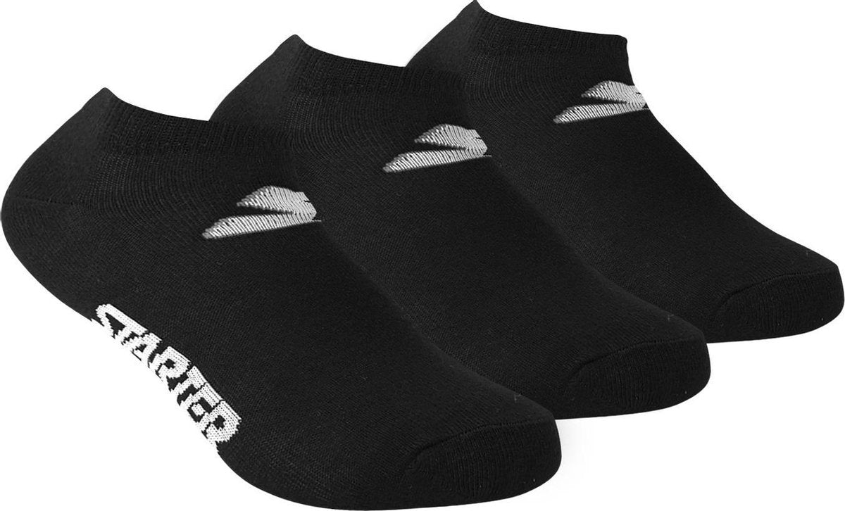 Starter - 3-Pack Sneaker Socks - Zwart - Algemeen - maat  39 - 42