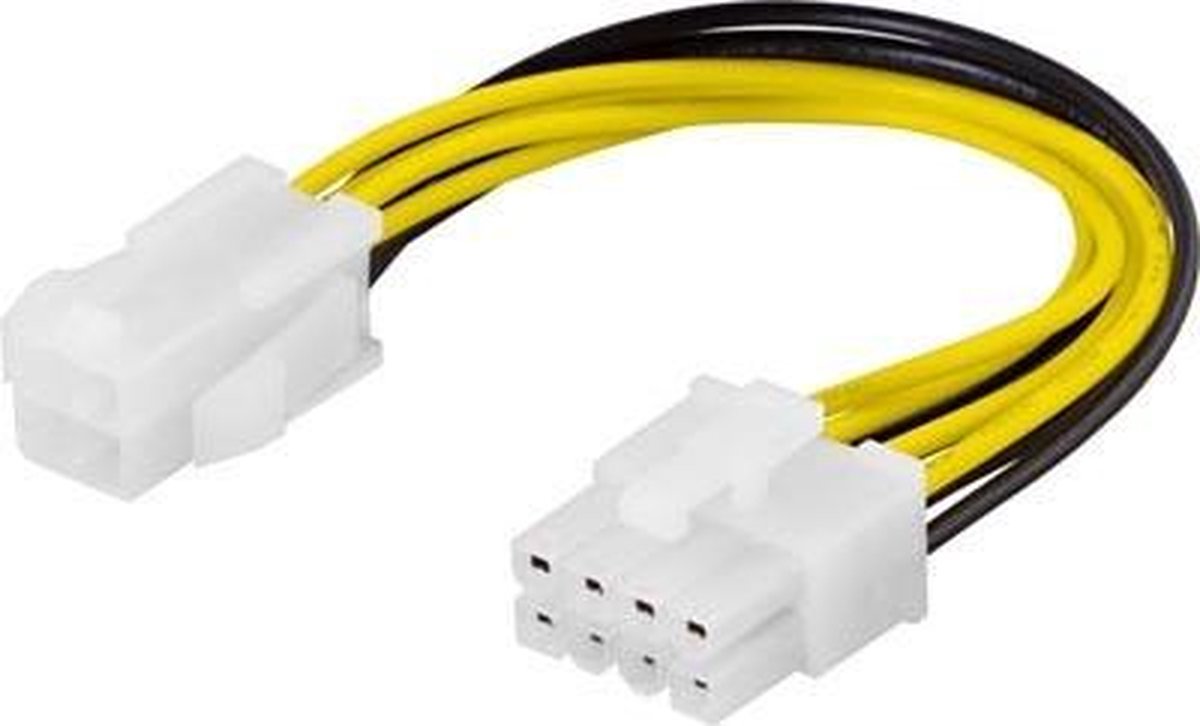 DELTACO SSI-44 4-pin ATX12V 8-pin EPS12V zwart
