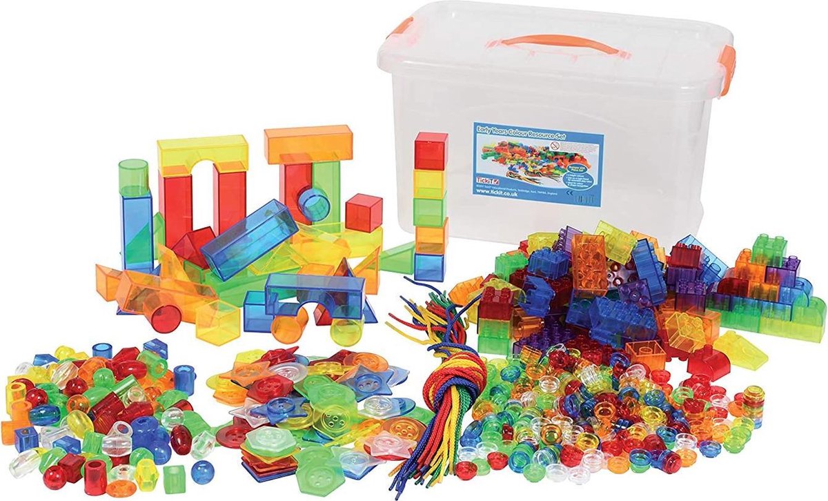 Gekleurde doorzichtige vormen - Set van 634