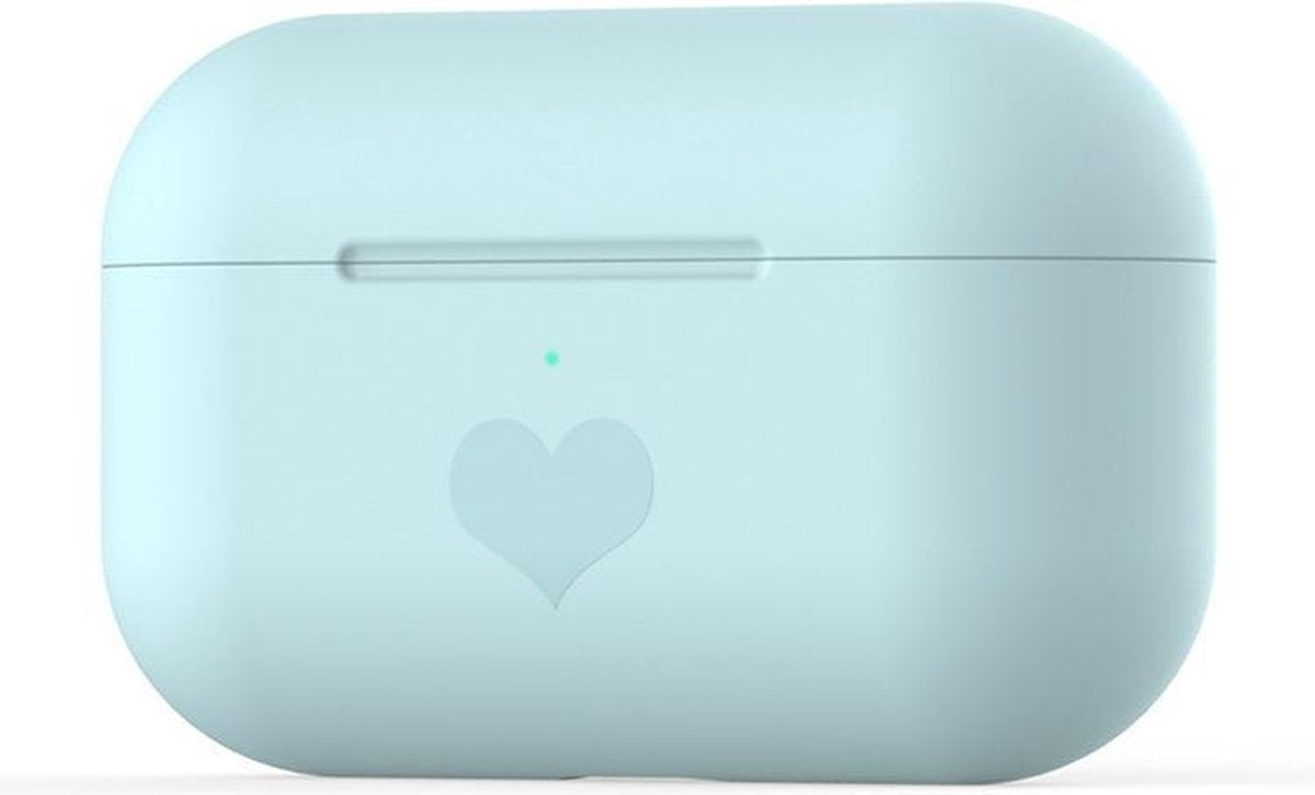 By Qubix - AirPods Pro met hartje - Siliconen hoesje - Blauw - AirPods hoesjes