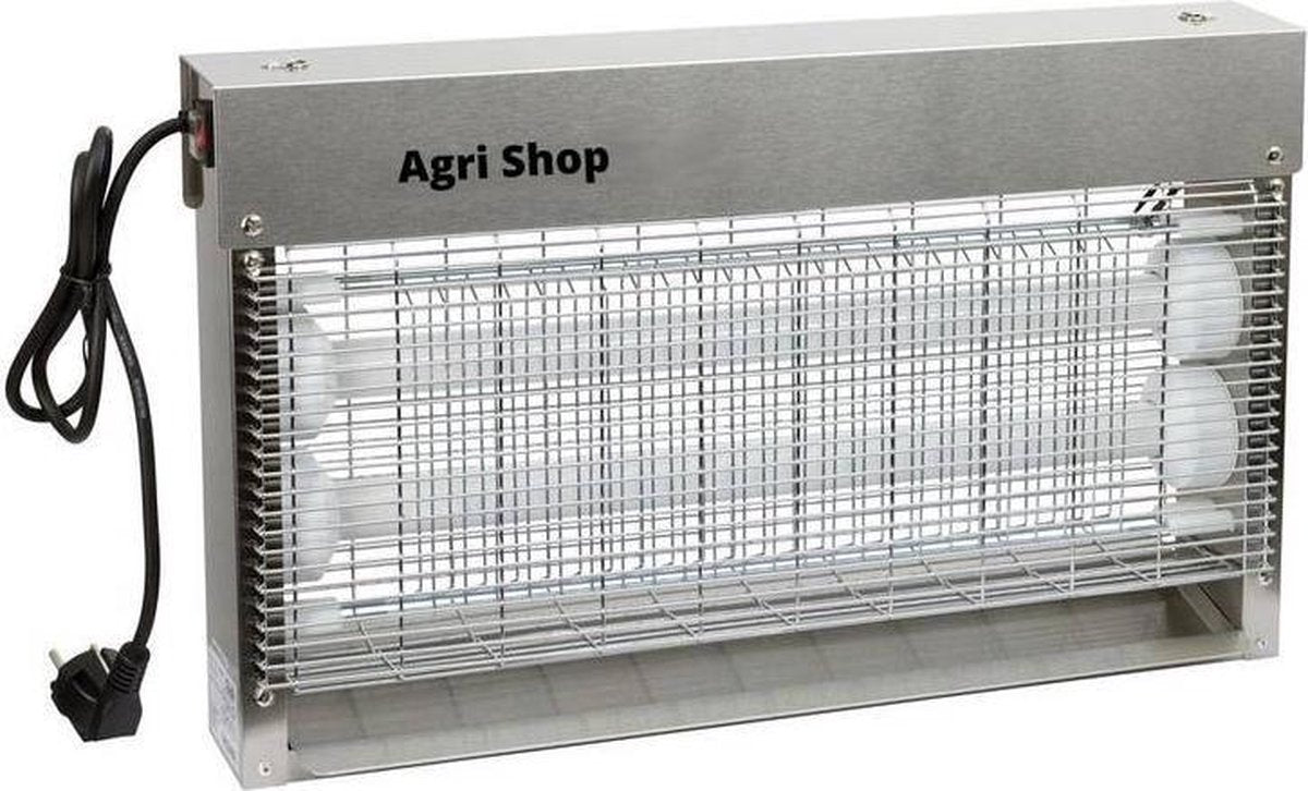 AgriShop Elektrische vliegenvanger EcoKill Inox IPX4