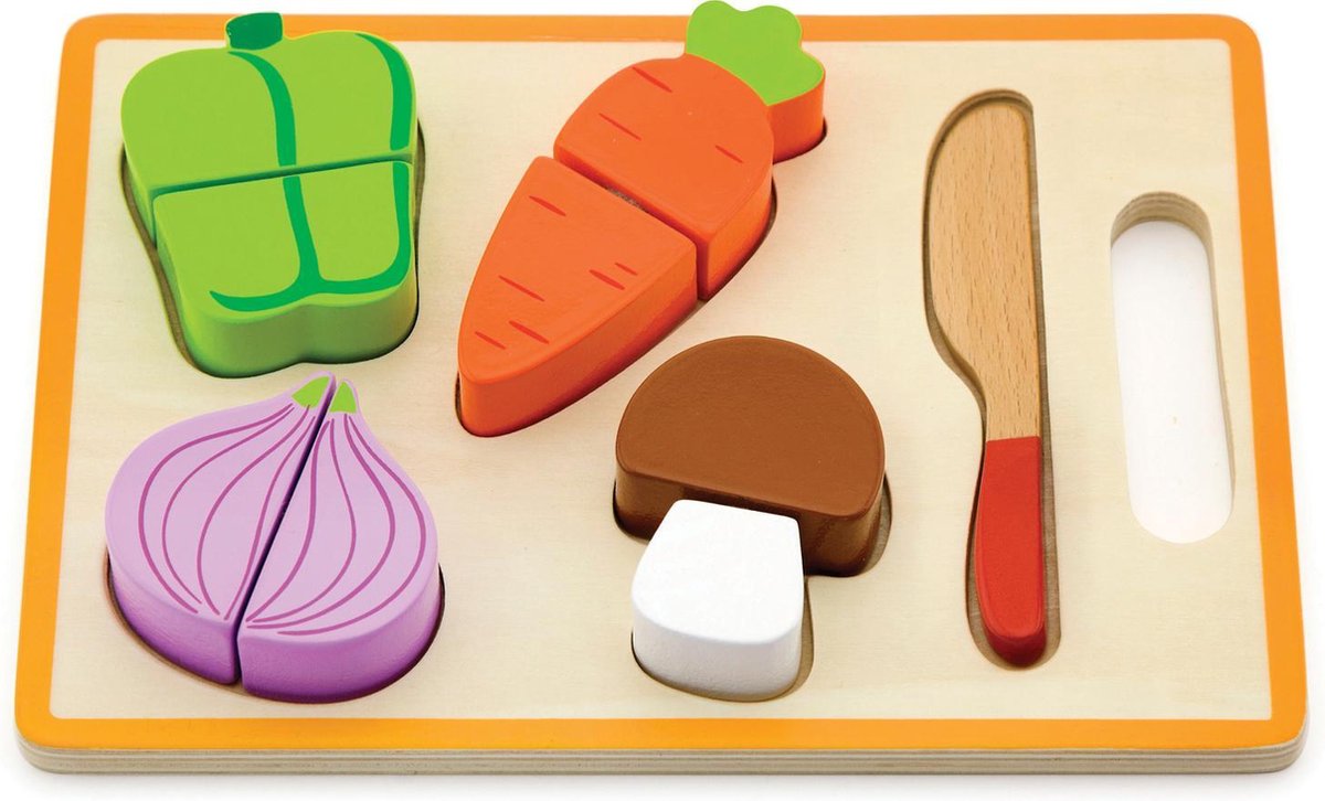 Viga Toys - Vormenplank met Snijgroente