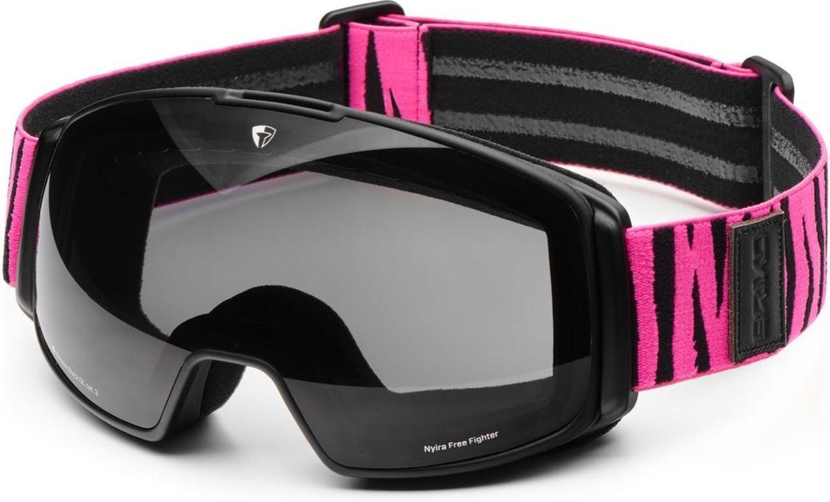 Briko Nyira Free Fighter Ski Goggles MATT BLACK PINK-SB2 - Maat One size