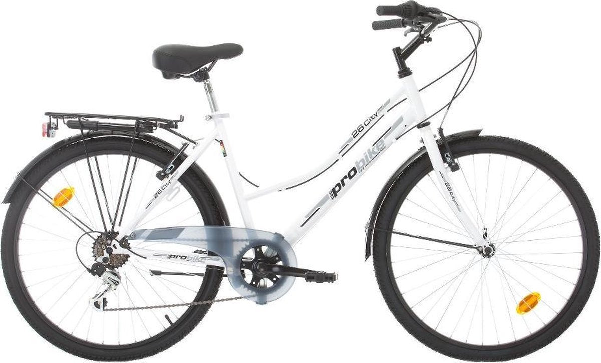 PROBIKE URBAN CITY 26 INCH H45 > 6 SPEED WHITE
