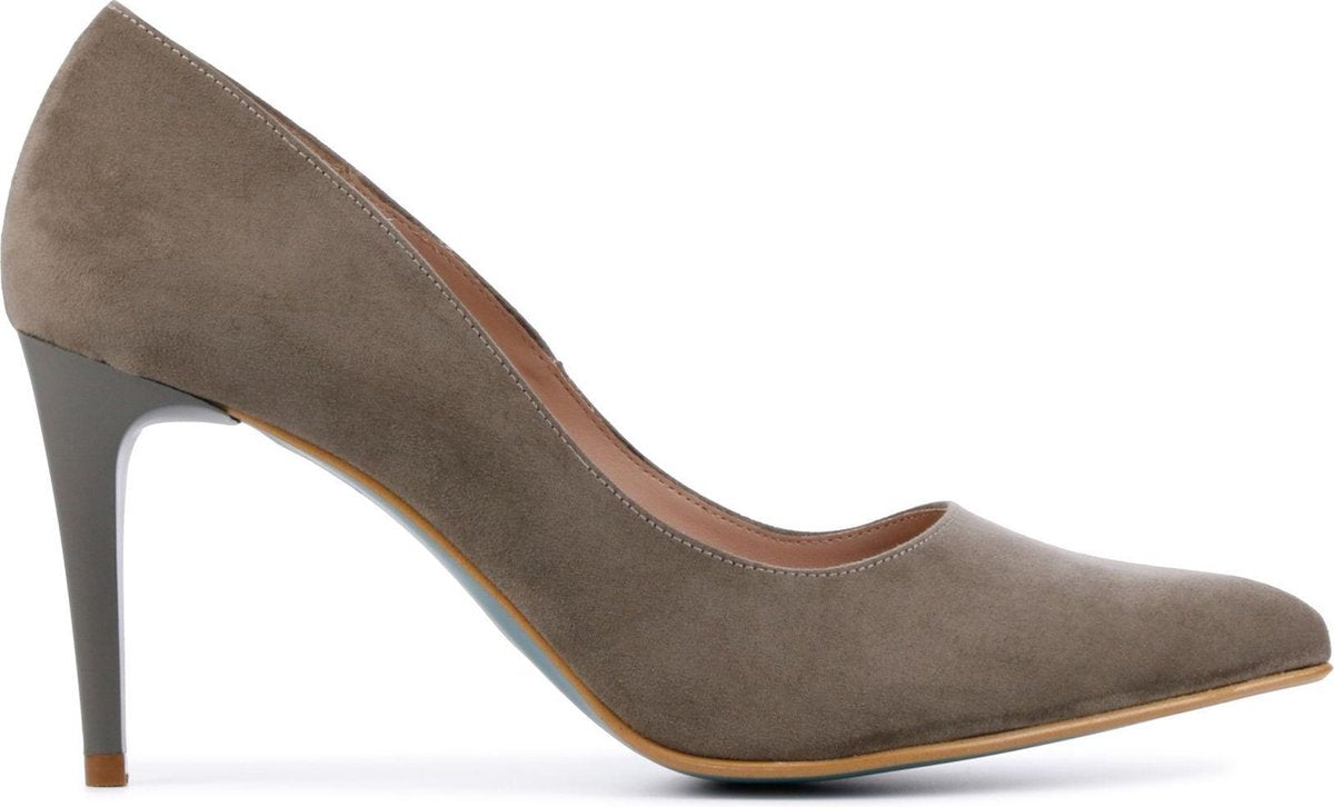 Giulia Vrouwen Suède  Pumps / Damesschoenen Naaldhak hoogte 8 cm en hoger   - Giulia 8 sue - Taupe - Maat 38