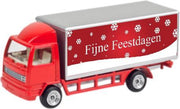 Leuk kado met naam model vrachtwagen tekst - rood