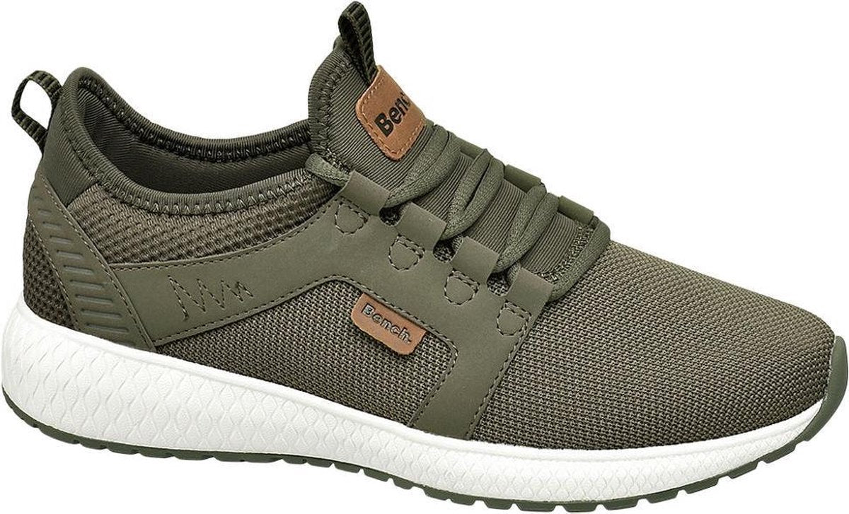 Bench Dames Groene knitted sneaker  - Maat 44
