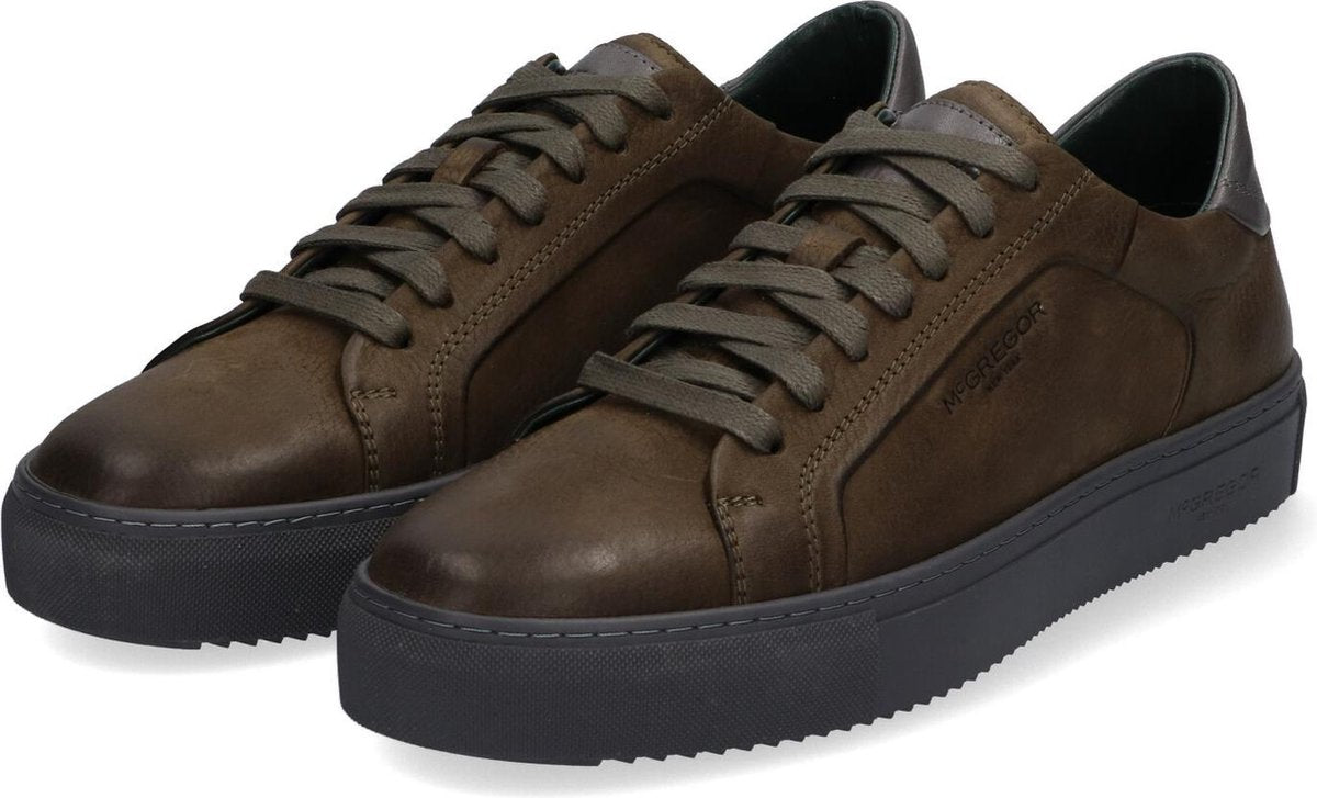 McGregor Heren Sneakers - Groen - Lage Sneakers - Leer - Veters