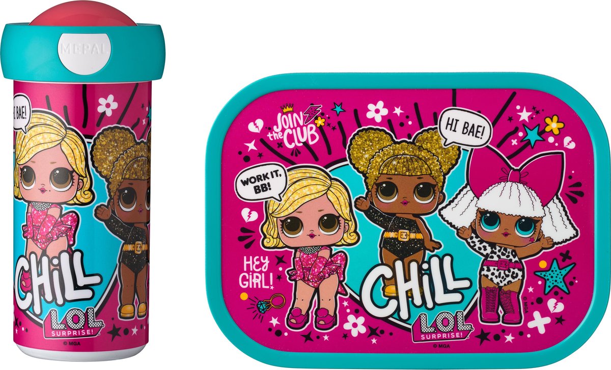 Mepal – Lunchset campus (sb + lb) – schoolbeker en broodtrommel voor kinderen – LOL surprise– bento box - lekvrij