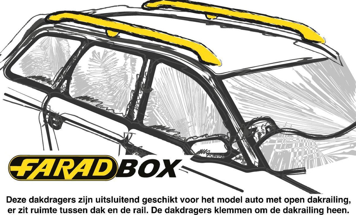 Farad Dakdragers - Ford Edge vanaf 2016 - Gesloten Dakrail - Smal staal - Luxset