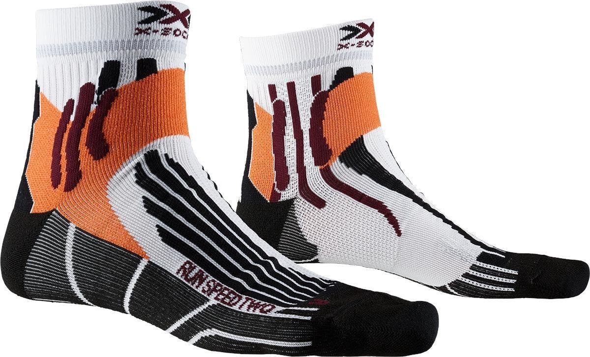 X-socks Hardloopsokken Run Speed Two Unisex Zwart/wit Mt 35-38