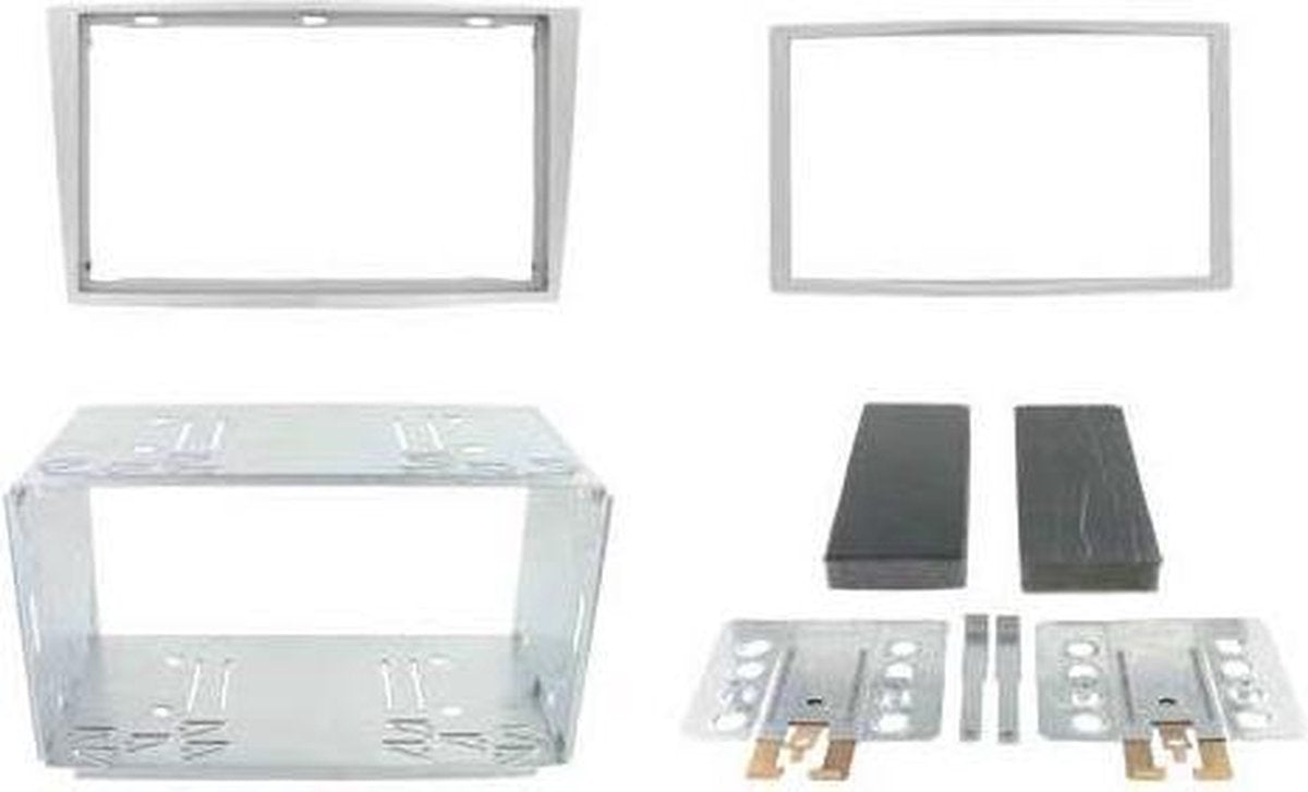 2-DIN frame Opel Corsa 06-09 Astra H 04-10 ZILVER