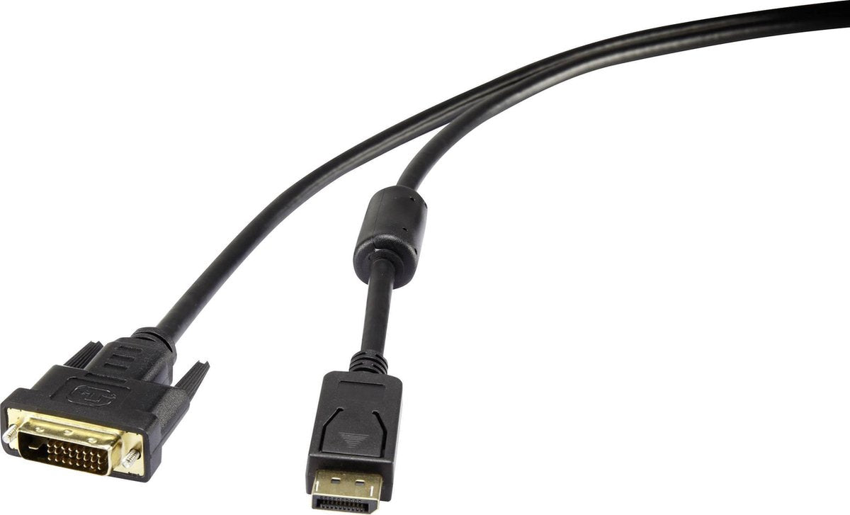 Renkforce DisplayPort / DVI Aansluitkabel 1.00 m RF-3301142 Schroefbaar
