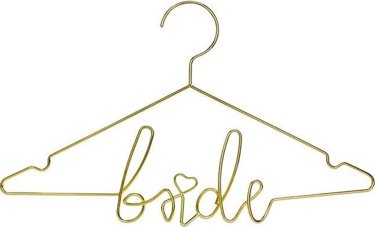 Kledinghanger bride - goud metaal