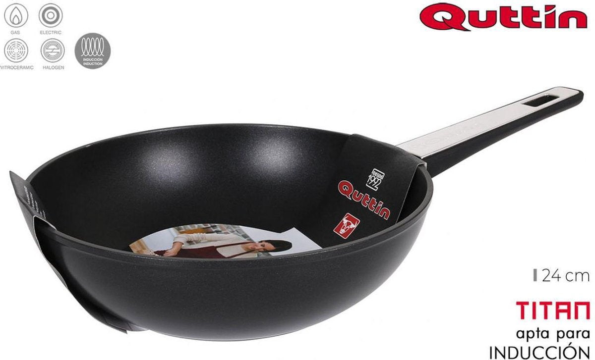 Quttin Wokpan Quttin Ø 24 cm – Alle warmtebronnen ook Inductie!