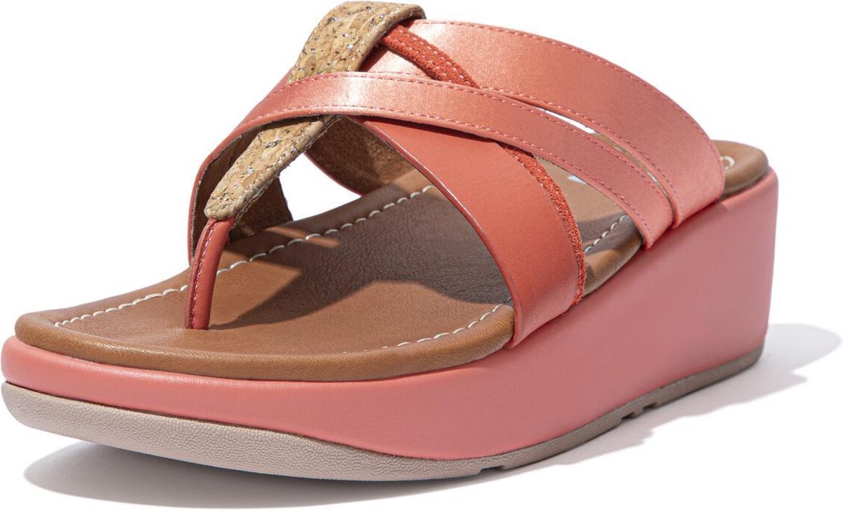 FitFlop  Vrouwen   Slippers Damesschoenen Kessia toe-post - Roze - Maat 39