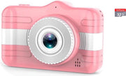 DrPhone PIXEL3 - Digitale KinderCamera Pro – 3.5inch Grote Scherm – 1080P 2.1MP - Video & Fotoshoot Kids – Selfie Functionaliteit + 32GB Micro SD Geheugen – Roze