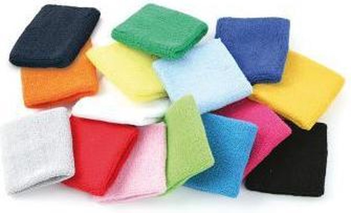 Zweetbandjes gekleurd voor de pols  licht roze