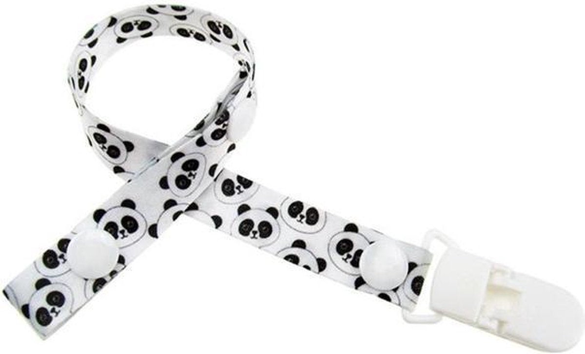 JillyBee - Speenkoord - Speen - Koord - Wit - Zwart - Panda - Beer - Pandabeer